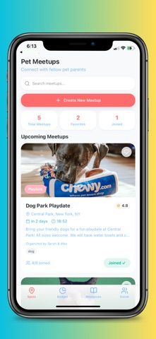 Pet Community App iPhone screenshot