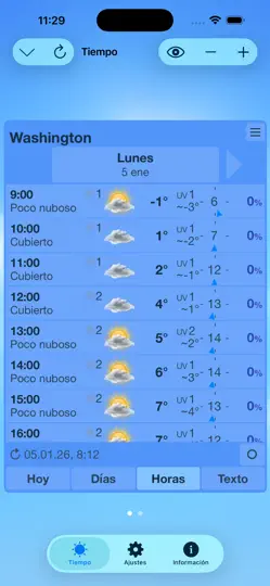 Captura de pantalla de ClassicWeather en iPhone 4