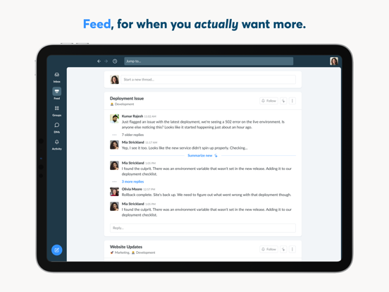 Glue - Smarter Work Chat iPad screenshot 5 - Business app