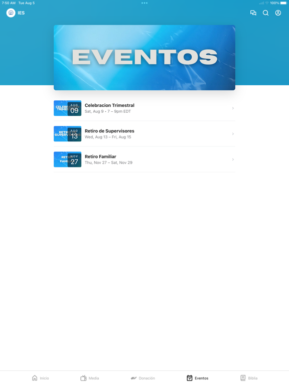 Iglesia El Siloe iPad screenshot 3 - Education app