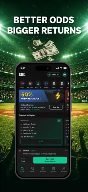 SBK Sportsbook Indiana Online screenshot 3