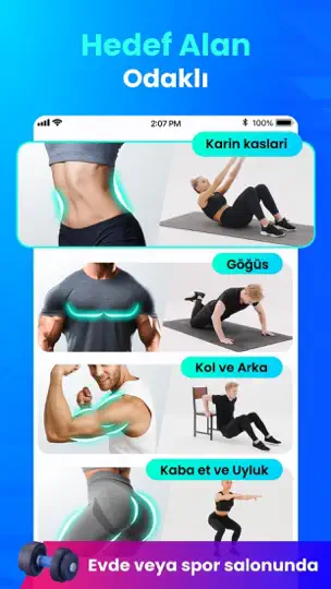 Ev Egzersizleri - Ekipmansız iPhone Ekran Görüntüsü 3