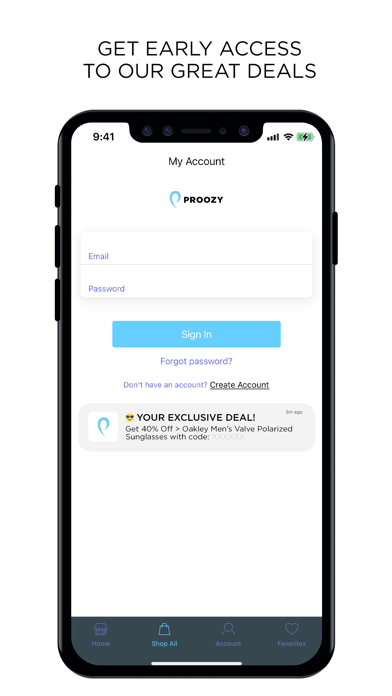 PROOZY: Top Brand Deals Screenshot