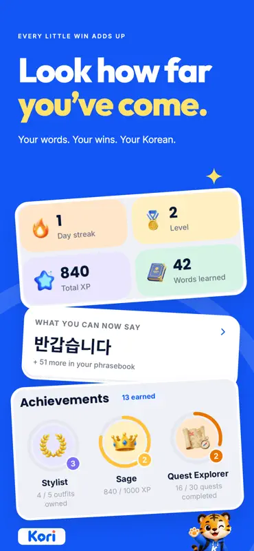 Kori: Learn Korean & Hangul screenshot 9 of 9