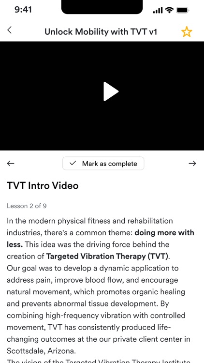 Targeted Vibration Therapy