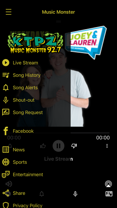 92.7 Music Monster Screenshot