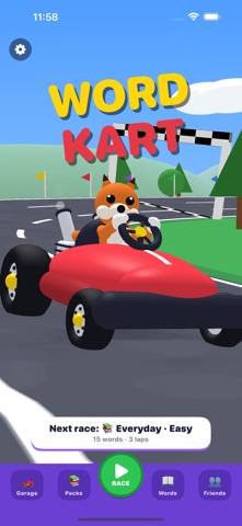 Captura de pantalla 1 de WordKart – Learn Words & Race