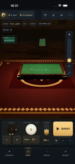 3ball: 3-Cushion Billiards screenshot 1