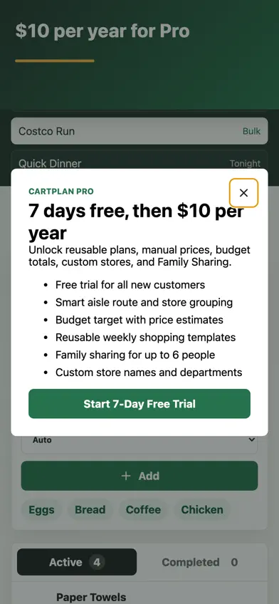 CartPlan Shopping List screenshot 2