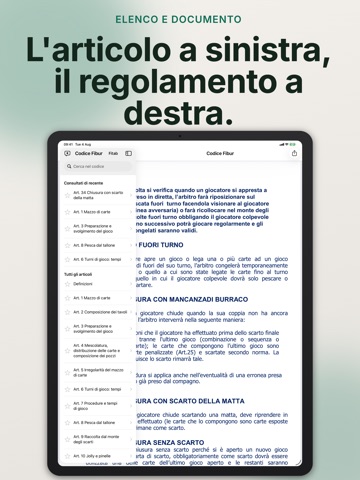 Codice di Gara Burraco iPad screenshot