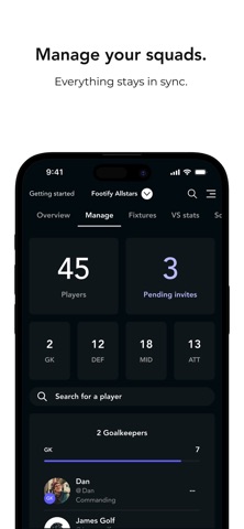 Footify iPhone screenshot