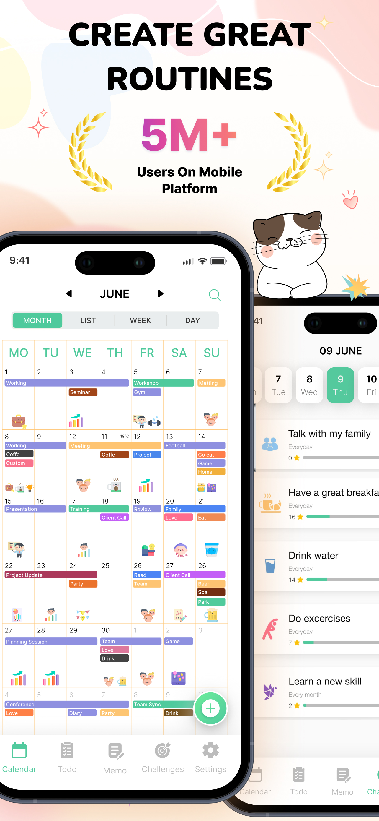 Cute Calendar - Daily Planner screenshot 2