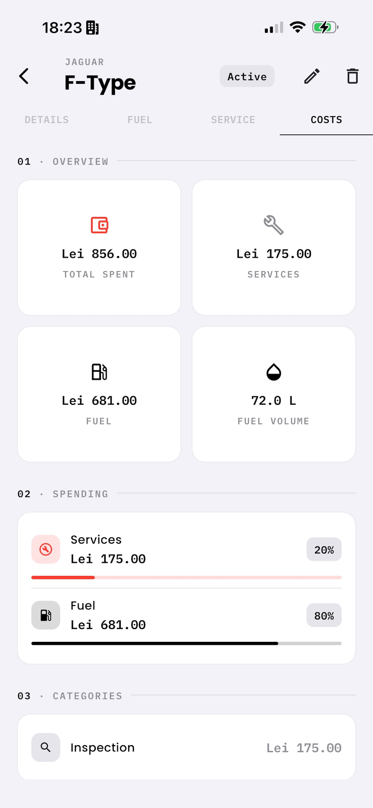 Norimoto: Car & Fuel Tracker screenshot 3
