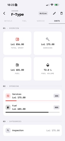 Norimoto: Car & Fuel Tracker screenshot