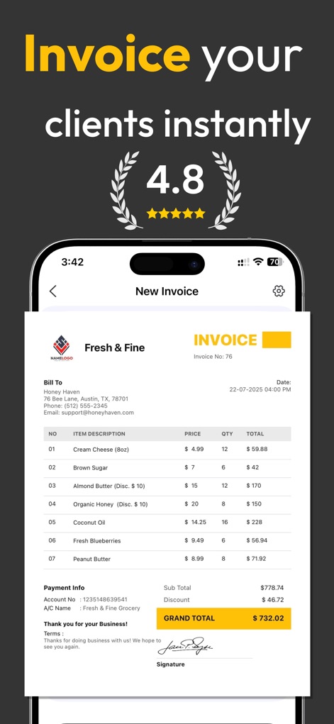 Invoice Maker - Receipt & Bill - Business App | MWM