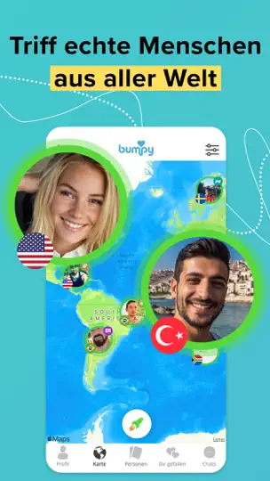 Screenshot von Bumpy - Weltweite Partnersuche auf dem iPhone 2