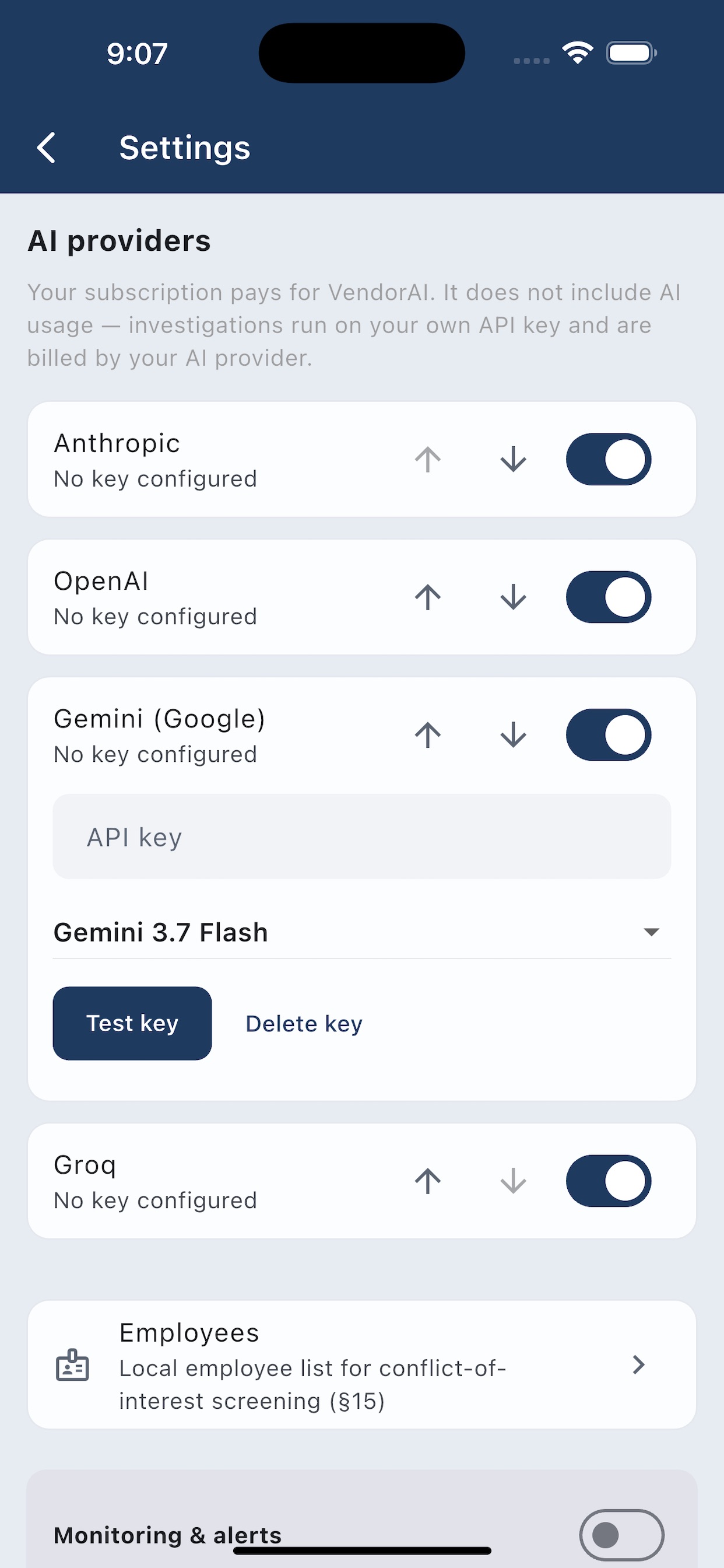 Screenshot 1 of VendorAI: Vendor Risk Check
