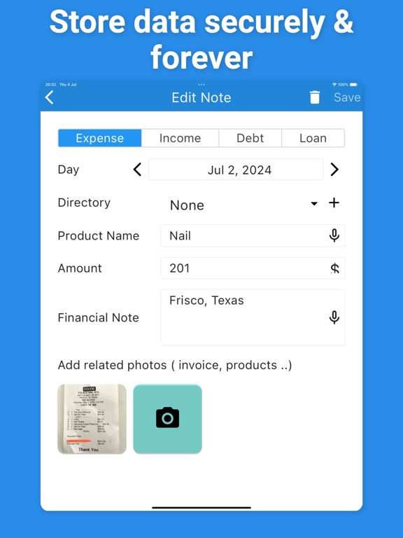 Calculator with History & Note iPad screenshot 6 - Finance app