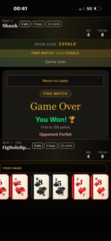 Spades 1V1 screenshot