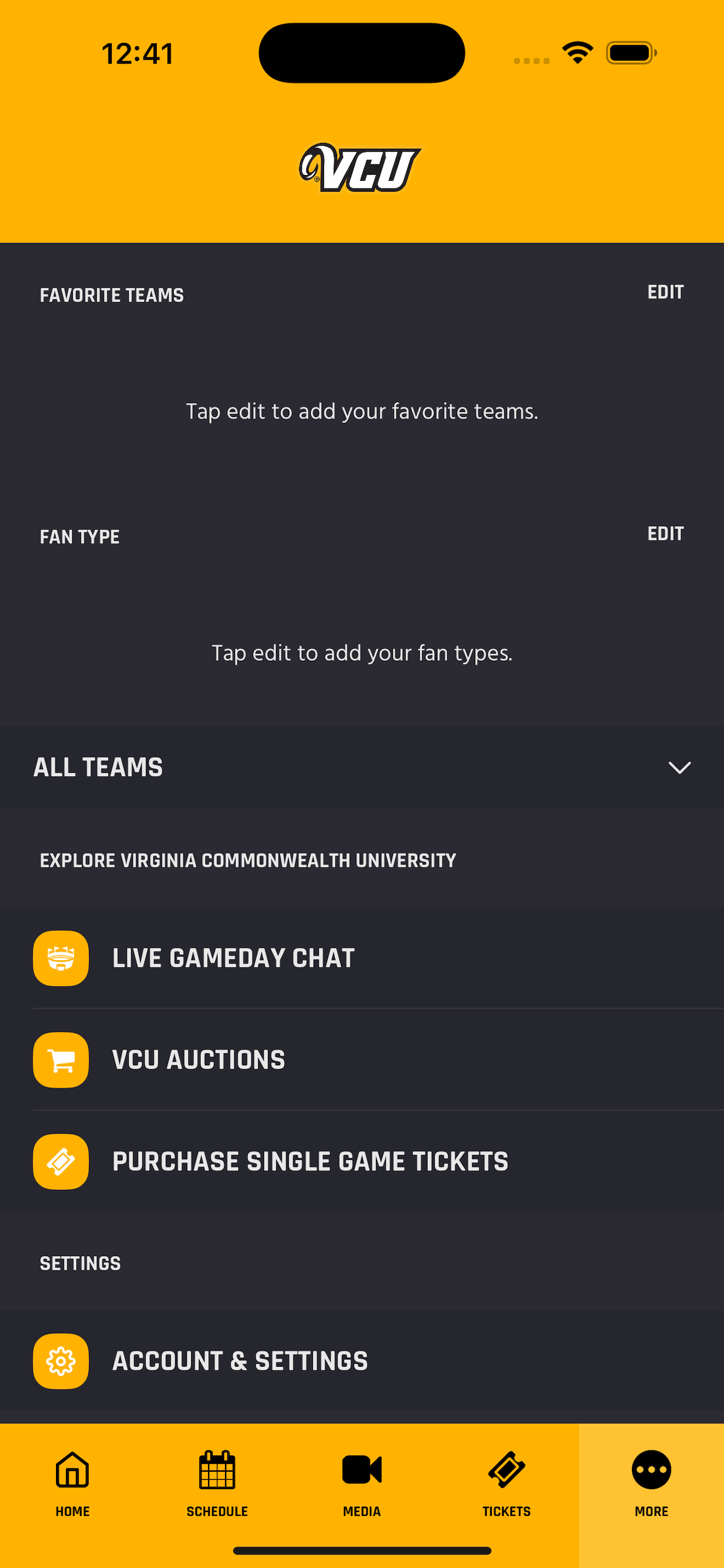 VCU Athletics screenshot 3