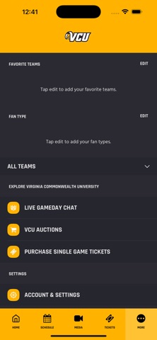 VCU Athletics screenshot