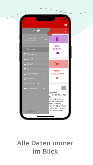 desk4 - Cloud Warenwirtschaft Screenshot