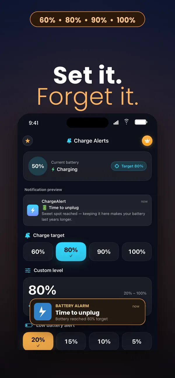 Battery Alarm & Runtimes App screenshot 3