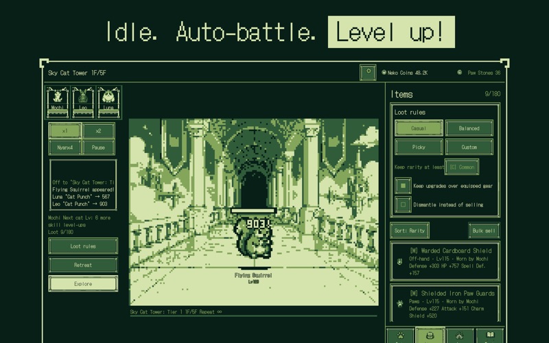 Meow Dungeon: Idle Cat RPG screenshot 2