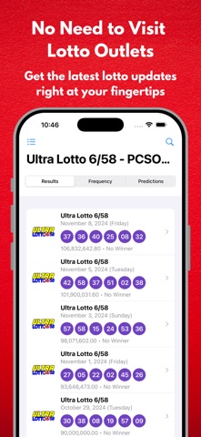 PCSO Lotto Results - PCSO Ball iPhone screenshot 2