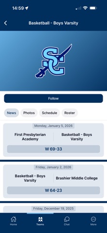 Southside Christian Athletics iPhone screenshot
