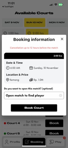 Milos Padel iPhone screenshot