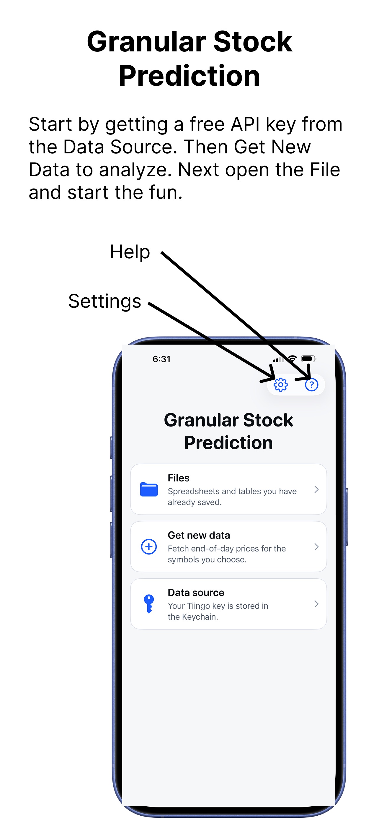 Screenshot 1 of Granular Stock Prediction