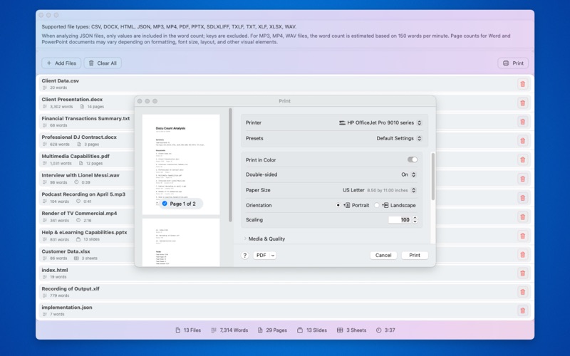 App screenshot