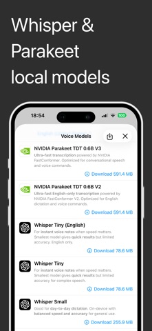 Spokenly: Audio to Text AI app iPhone screenshot
