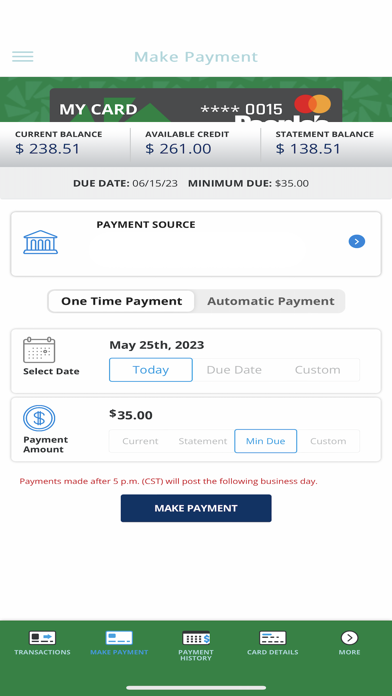 People's CU Cards Screenshot