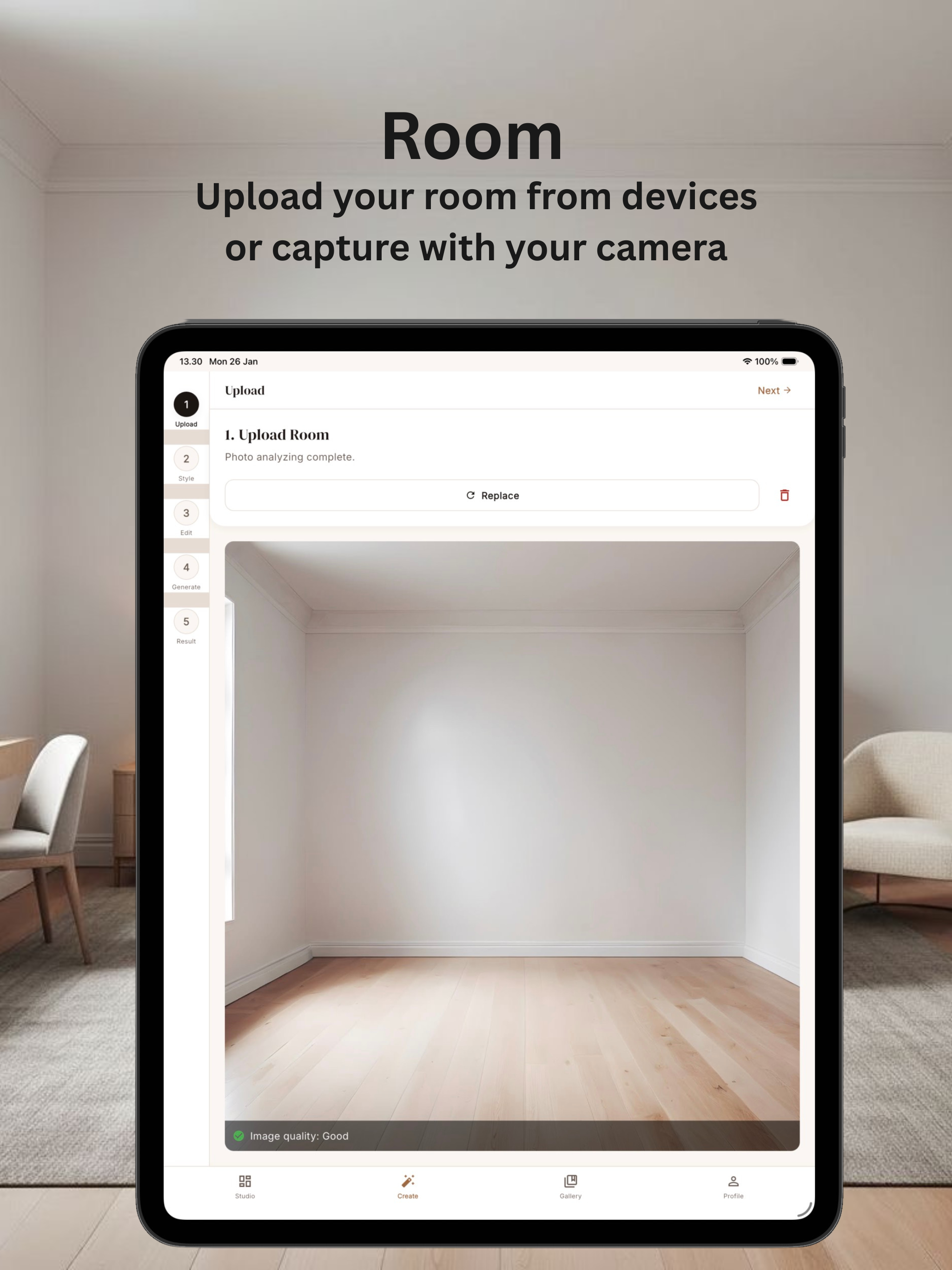 AI Hotel Room Interior Design