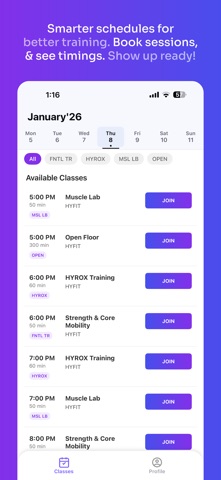 HYFIT App screenshot