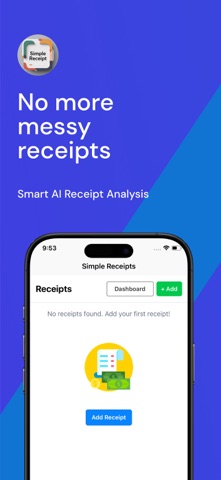 Simple Receipts: Expense & Tax iPhone screenshot