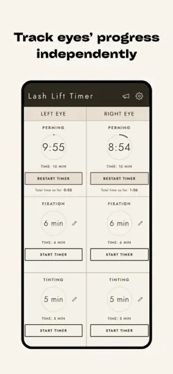 Capture d'écran de Lash Lift Timer sur iPhone 2