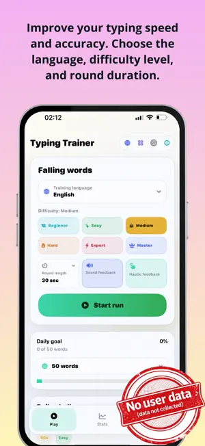 Typing Trainer: by NS Apps screenshot 1