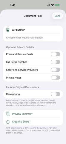 Keepfolio: Warranty Records Screenshot 4 of 6