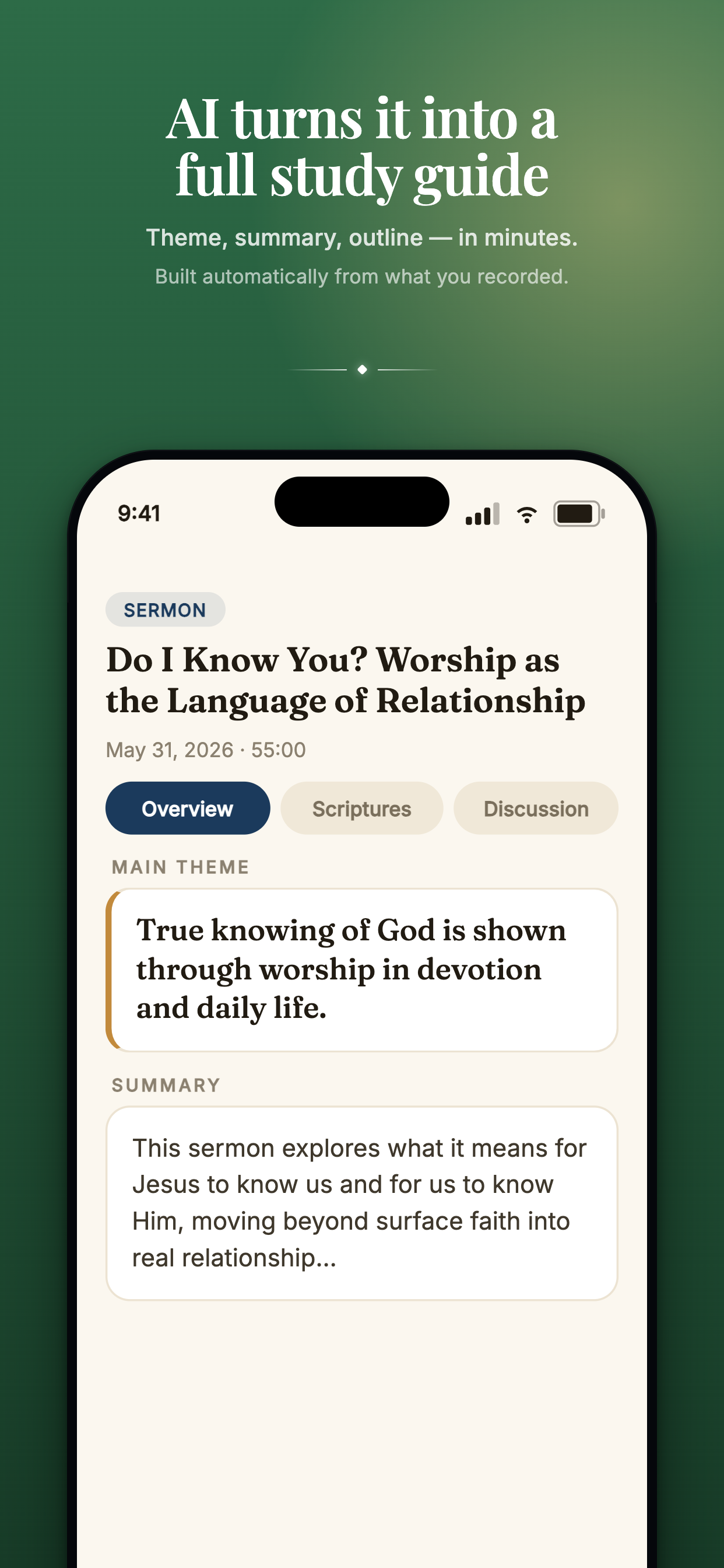 Remain: Ai Sermon Notetaker