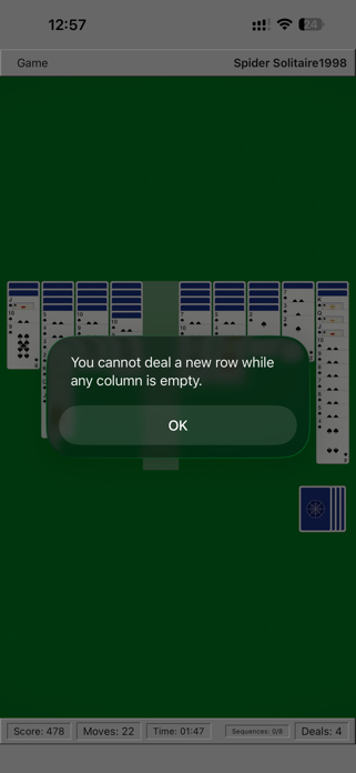 Spider Solitaire1998 Screenshot 3 of 6