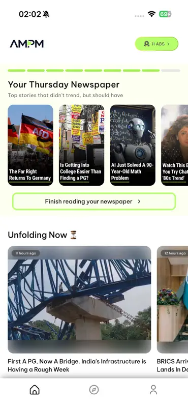 AM:PM Short Video News App screenshot 1 of 6