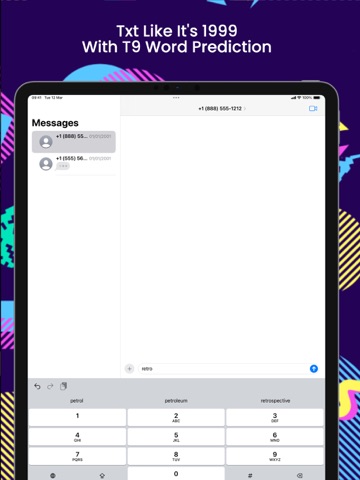 Retro Txt T9 Number Keyboard