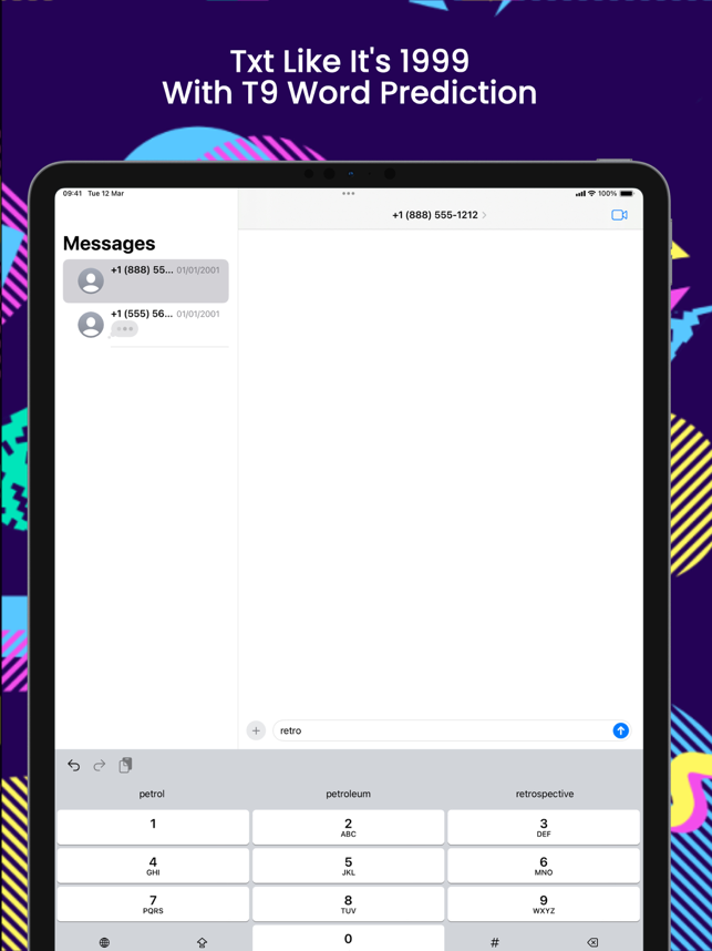 ‎Retro Txt T9 Number Keyboard Screenshot