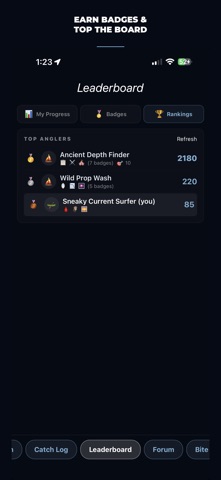 Fish Drop - Fishing App iPhone screenshot