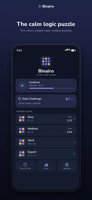 Binairo - Logic Puzzle screenshot 2
