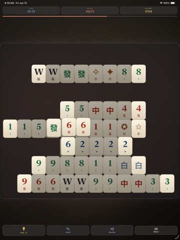 Mahjong Zen Garden iPad screenshot