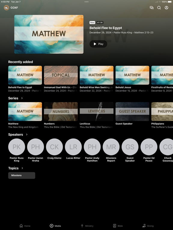Calvary Chapel Klamath Falls iPad screenshot 2 - Lifestyle app
